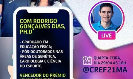 Live com professor Rodrigo Dias no Instagram do CREF21